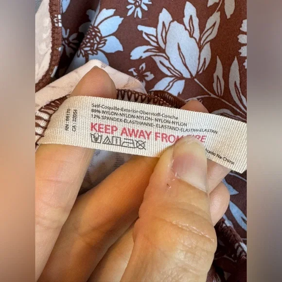 Intimately Free People One Shoulder Floral Print Bodysuit- Sz Small - Picture 7 of 8